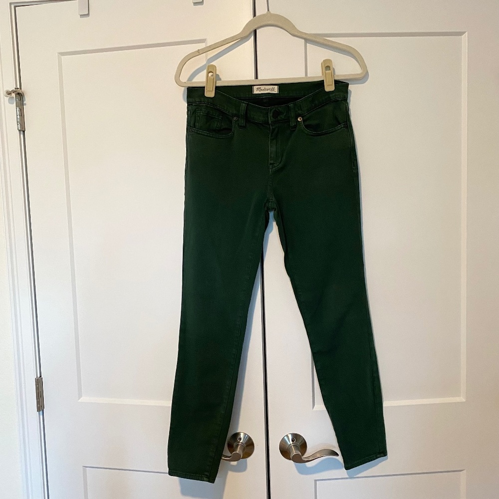 Madewell Green Skinny Jeans, 28